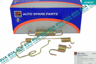 Ремкомплект барабанных колодок / комплект возвратных пружин тормозного механизма D280 левый   
