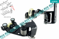 Ролик правой сдвижной двери средний с кронштейном