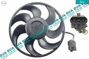 Вентилятор радиатора кондиционера с моторчиком D315 лопастей 7   