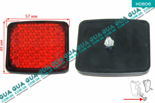 Отражатель заднего бампера ( катафот клыка ) 1 шт.   