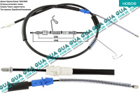 Трос ручного тормоза задний левый  L 1547/1257 мм Ford / ФОРД TRANSIT 2006- / ТРАНЗИТ 06- 2.2TDCI (2198 куб.см.)