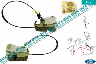Замок задней левой двери электрический ( на 4 контакта ) Ford / ФОРД ESCORT 1992-1995 / ЭСКОРТ 92-95 1.3 (1299 куб. см.)