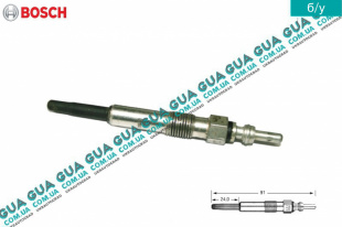 Свеча накала 11V ( накаливания ) Volvo / ВОЛЬВО 850 2.5TDI (2461 куб.см.)