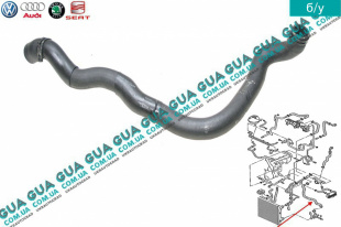 Патрубок / шланг системы охлаждения радиатора ( левый нижний )   