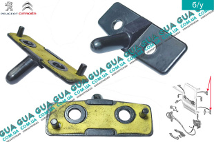 Направляющий палец боковой правой сдвижной двери ( фиксатор / зуб верхний  / нижний )   