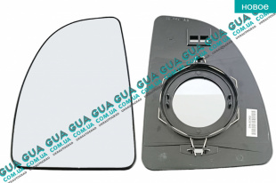 Вкладыш зеркала заднего вида левый без подогрева   