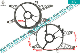 Диффузор основного радиатора D340   