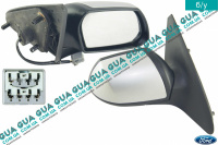 Зеркало заднего вида наружное/боковое электрическое правое Ford / ФОРД MONDEO III 2001-2007 / МОНДЕО 3 2.0TDCI (1998 куб.см.)