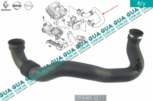 Патрубок воздуха от расходомера к турбине   