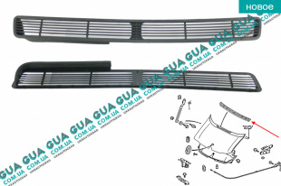Решетка капота Mercedes / МЕРСЕДЕС SPRINTER 2000-2006 / СПРИНТЕР 00-06 2.2CDI (2148 куб.см.)