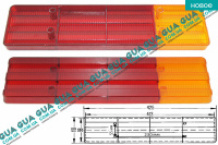 Стекло заднего правого / левого фонаря 1 шт.