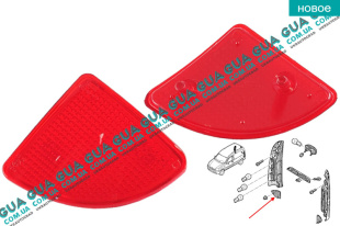 Отражатель заднего бампера ( катафот ) правый   