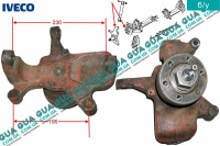 Поворотный кулак / цапфа левая с ступицей без ABS / АБС ( спарка / рессорная подвеска )