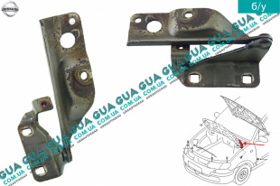 Петля капота левая Nissan / НИССАН ALMERA N16 / АЛЬМЭРА Н16 2.2 DCI ( 2184 куб.см.)