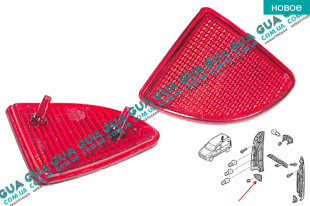 Отражатель заднего бампера ( катафот ) правый   