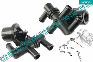 Кран печки механический ( отопителя )   