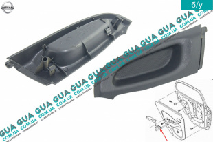 Накладка ручки задней левой двери внутренняя Nissan / НИССАН ALMERA N16 / АЛЬМЭРА Н16 2.2 DCI ( 2184 куб.см.)