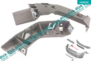 Кронштейн / направляющая переднего бампера ( комплект )   