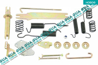 Ремкомплект барабанных колодок / комплект возвратных пружин тормозного механизма левого