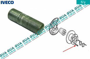 Шпилька крепления переднего колеса M18x1,5x57mm ( Болт / винт )   