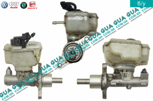 Главный тормозной цилиндр (на 2 выхода с АБС/ABS) Seat / СЕАТ ALTEA 2004- 1.6FSI (1595 куб.см.)