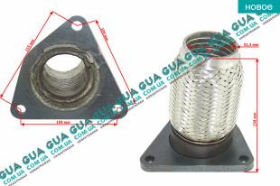 Гофра выхлопной системы глушителя D51.3 L120   