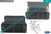 Дефлектор / воздушная заслонка обдува кабины ( центральная ) Ford / ФОРД FIESTA 1995-2002 / ФИЕСТА 95-02 1.8D (1753 куб.см. )