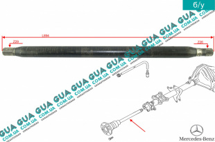 Полуось заднего моста правая D34.65 Z26 L894  ( без подшипника )   