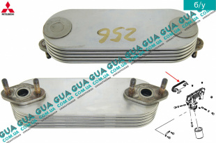 Масляный радиатор ( масляный охладитель / теплообменник ) Mitsubishi / МИТСУБИСИ PAJERO III 2000-2006 / ПАДЖЕРО 3 00-06 3.2DI-D (3200 куб.см.)