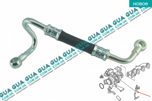 Трубка подачи масла в турбину  BMW / БМВ 5-series E60 2003-2010 520d ( 1995 куб. см.)