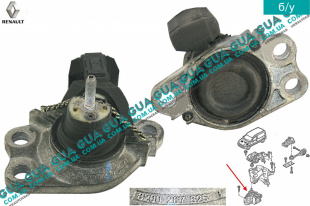 Подушка ( опора ) двигателя правая Renault / РЕНО CLIO II / КЛИО 2 1.9DTI (1870 куб.см.)