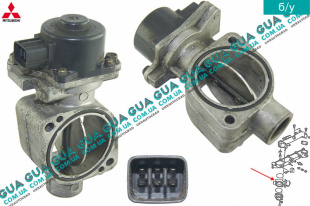 Регулирующая заслонка, подача воздуха / дроссельная заслонка Mitsubishi / МИТСУБИСИ PAJERO III 2000-2006 / ПАДЖЕРО 3 00-06 3.2DI-D (3200 куб.см.)