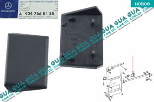 Накладка / крышка / заглушка сдвижной двери  ( spr. 412 )   