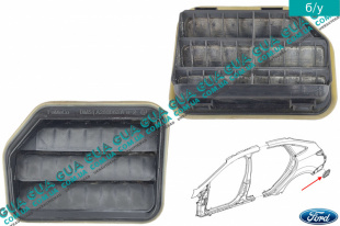 Вентиляционная решетка задней части кузова ( седан ) левая   