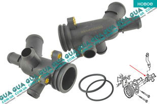 Фланец / тройник водяного насоса ( помпы )   