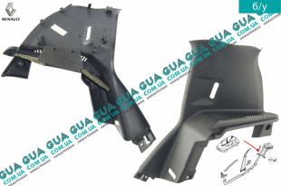 Внутренняя обшивка ( молдинг ) накладка стойки задней правой   