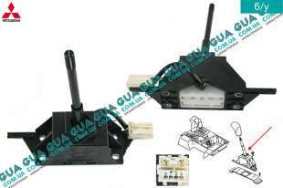 Кулиса переключения КПП / переключатель раздаточной коробки Mitsubishi / МИТСУБИСИ PAJERO III 2000-2006 / ПАДЖЕРО 3 00-06 3.2DI-D (3200 куб.см.)