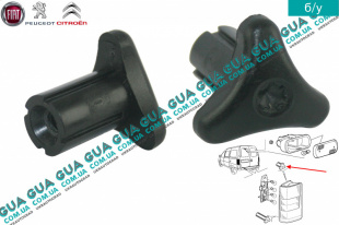 Гайка крепления заднего фонаря верхняя   
