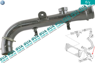 Патрубок интеркулера ( трубка наддува левая от радиатора к впускному коллектору )   