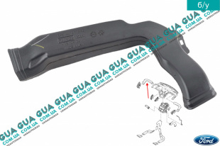 Воздуховод отопителя / печки салона торпедо / левый   