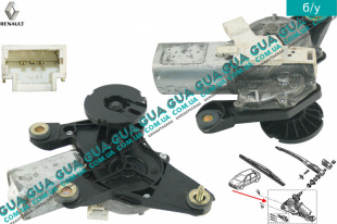 Моторчик стеклоочистителя задней двери / багажника / ляди ( электродвигатель дворника )   