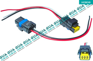 Фишка / розьем / штекер с проводами датчика положения коленвала ( колодка импульсов  коленчатого вала 3 контакта / пина )   