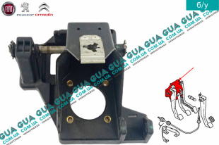 Блок крепления педалей сцеления / тормоза ( педальний узел / кронштейн )   