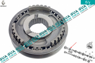 Муфта синхронизатора 1-2 передачи коробки  КПП   