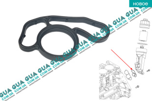 Прокладка корпуса масляного фильтра ( блока ) Opel / ОПЕЛЬ ASTRA H 2004-2014 / АСТРА 04-14 1.4 (1364 куб.см.)