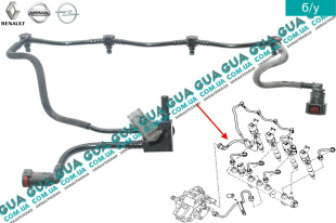 Трубка топливная обратки ( возвратка ) шланг форсунок   