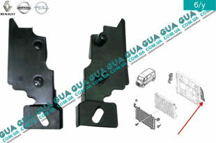 Дефлектор / диффузор радиатора верхний левый ( до 2003 года )   