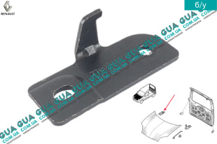 Направляющая капота правая ( фиксатор )   