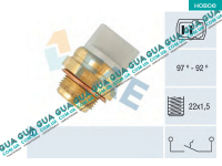 Термовыключатель вентилятора радиатора ( Датчик включения вентилятора ) ( 2 контакта )
