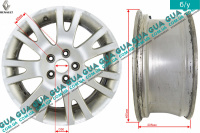 Диск колесный легкосплавный R17 7JX17 ET50 ( титановый ) Renault / РЕНО LAGUNA II / ЛАГУНА 2 2.2DCI (2188 куб.см.),